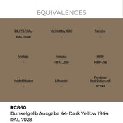 AK Interactive RC860 Real Colors Dunkelgelb Ausgabe 44 Dark Yellow 1944 RAL 7028 17 Lacquer Paint