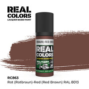 AK Interactive RC863 Real Colors Rot Rotbraun-Red Brown RAL 8013 17ml Lacquer Paint