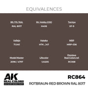 AK Interactive RC864 Real Colors Rotbraun-Red Brown RAL 8017 17ml Lacquer Paint