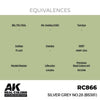 AK Interactive RC866 Real Colors Silver Grey No.28 BS381 17ml Lacquer Paint