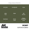 AK Interactive RC867 Real Colors Slate No.34 BS381 17ml Lacquer Paint