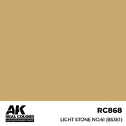 AK Interactive RC868 Real Colors Light Stone No.61 BS381 17ml Lacquer Paint