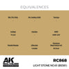 AK Interactive RC868 Real Colors Light Stone No.61 BS381 17ml Lacquer Paint