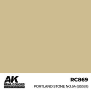 AK Interactive RC869 Real Colors Portland Stone No.64 BS381 17ml Lacquer Paint