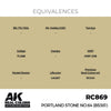 AK Interactive RC869 Real Colors Portland Stone No.64 BS381 17ml Lacquer Paint