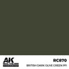 AK Interactive RC870 Real Colors British Dark Olive Green PFI 17ml Lacquer Paint