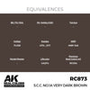 AK Interactive RC873 Real Colors S.C.C. No.1A Very Dark Brown 17ml Lacquer Paint