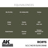 AK Interactive RC875 Real Colors S.C.C. No.15 Olive Drab 17ml Lacquer Paint