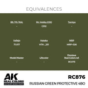 AK Interactive RC876 Real Colors Russian Green Protective 4BO 17ml Lacquer Paint