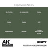 AK Interactive RC877 Real Colors Russian Modern Green 17ml Lacquer Paint
