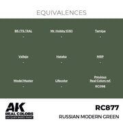AK Interactive RC877 Real Colors Russian Modern Green 17ml Lacquer Paint