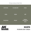 AK Interactive RC879 Real Colors Russian Grey Green 17ml Lacquer Paint