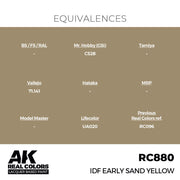 AK Interactive RC880 Real Colors IDF Early Sand Yellow 17ml Lacquer Paint