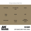 AK Interactive RC881 Real Colors IDF Sand Grey 1970S-1980S 17ml Lacquer Paint