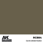 AK Interactive RC884 Real Colors Olive Drab Faded 17ml Lacquer Paint