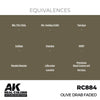 AK Interactive RC884 Real Colors Olive Drab Faded 17ml Lacquer Paint