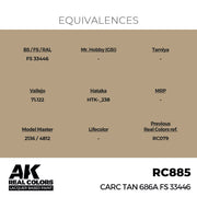AK Interactive RC885 Real Colors CARC Tan 686A FS 33446 17ml Lacquer Paint