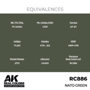 AK Interactive RC886 Real Colors NATO Green 17ml Lacquer Paint