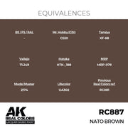 AK Interactive RC887 Real Colors NATO Brown 17ml Lacquer Paint