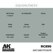 AK Interactive RC890 Real Colors ADC Grey FS 16473 17ml Lacquer Paint