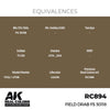 AK Interactive RC894 Real Colors Field Drab FS 30118 17ml Lacquer Paint