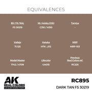 AK Interactive RC895 Real Colors Dark Tan FS 30219 17ml Lacquer Paint