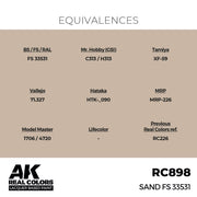 AK Interactive RC898 Real Colors Sand FS 33531 17ml Lacquer Paint