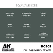AK Interactive RC902 Real Colors Dull Dark Green FS 34092 17ml Lacquer Paint