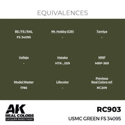AK Interactive RC903 Real Colors USMC Green FS 34095 17ml Lacquer Paint