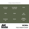AK Interactive RC904 Real Colors Field Green FS 34097 17ml Lacquer Paint