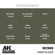 AK Interactive RC905 Real Colors Green FS 34102 17ml Lacquer Paint