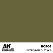 AK Interactive RC906 Real Colors Interior Green FS 34151 17ml Lacquer Paint