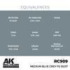 AK Interactive RC909 Real Colors Medium Blue Grey FS 35237 17ml Lacquer Paint