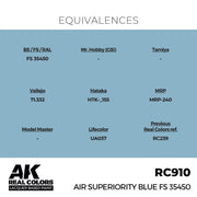 AK Interactive RC910 Real Colors Air Superiority Blue FS 35450 17ml Lacquer Paint