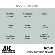 AK Interactive RC911 Real Colors Duck Egg Blue FS 35622 17ml Lacquer Paint