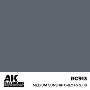 AK Interactive RC913 Real Colors Medium Gunship Grey FS 36118 17ml Lacquer Paint
