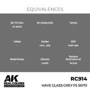 AK Interactive RC914 Real Colors Have Glass Grey FS 36170 17ml Lacquer Paint