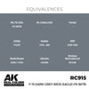 AK Interactive RC915 Real Colors F-15 Dark Grey MOD EAGLE FS 36176 17ml Lacquer Paint