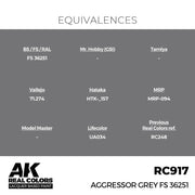 AK Interactive RC917 Real Colors Aggressor Grey FS 36251 17ml Lacquer Paint
