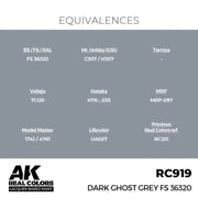 AK Interactive RC919 Real Colors Dark Ghost Grey FS 36320 17ml Lacquer Paint