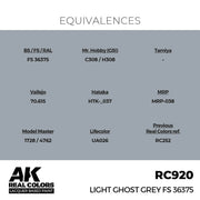 AK Interactive RC920 Real Colors Light Ghost Grey FS 36375 17ml Lacquer Paint