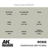 AK Interactive RC922 Real Colors Camouflage Grey FS 36622 17ml Lacquer Paint