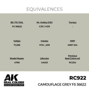 AK Interactive RC922 Real Colors Camouflage Grey FS 36622 17ml Lacquer Paint