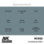 AK Interactive RC923 Real Colors M-485 Blue Grey 17ml Lacquer Paint