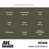 AK Interactive RC926 Real Colors Dark Olive Drab 41 17ml Lacquer Paint