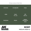 AK Interactive RC927 Real Colors Medium Green 42 17ml Lacquer Paint
