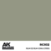 AK Interactive RC932 Real Colors RLM 02 RLM-GRAU 1938 17ml Lacquer Paint