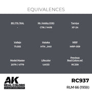 AK Interactive RC937 Real Colors RLM 66 1938 17ml Lacquer Paint