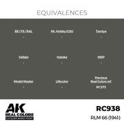 AK Interactive RC938 Real Colors RLM 66 1941 17ml Lacquer Paint