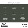 AK Interactive RC939 Real Colors RLM 70 17ml Lacquer Paint